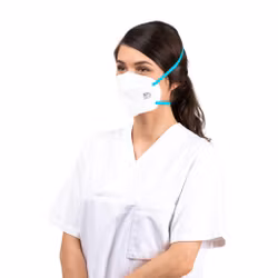 Filtrerande halvmask FFP2 med huvudband – Vit (10-pack) | Gibson Medical
