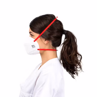 Filtrerande halvmask FFP3 med huvudband – Vit (10-pack) | Gibson Medical