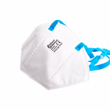 Filtrerande halvmask FFP2 med huvudband – Vit (10-pack) | Gibson Medical