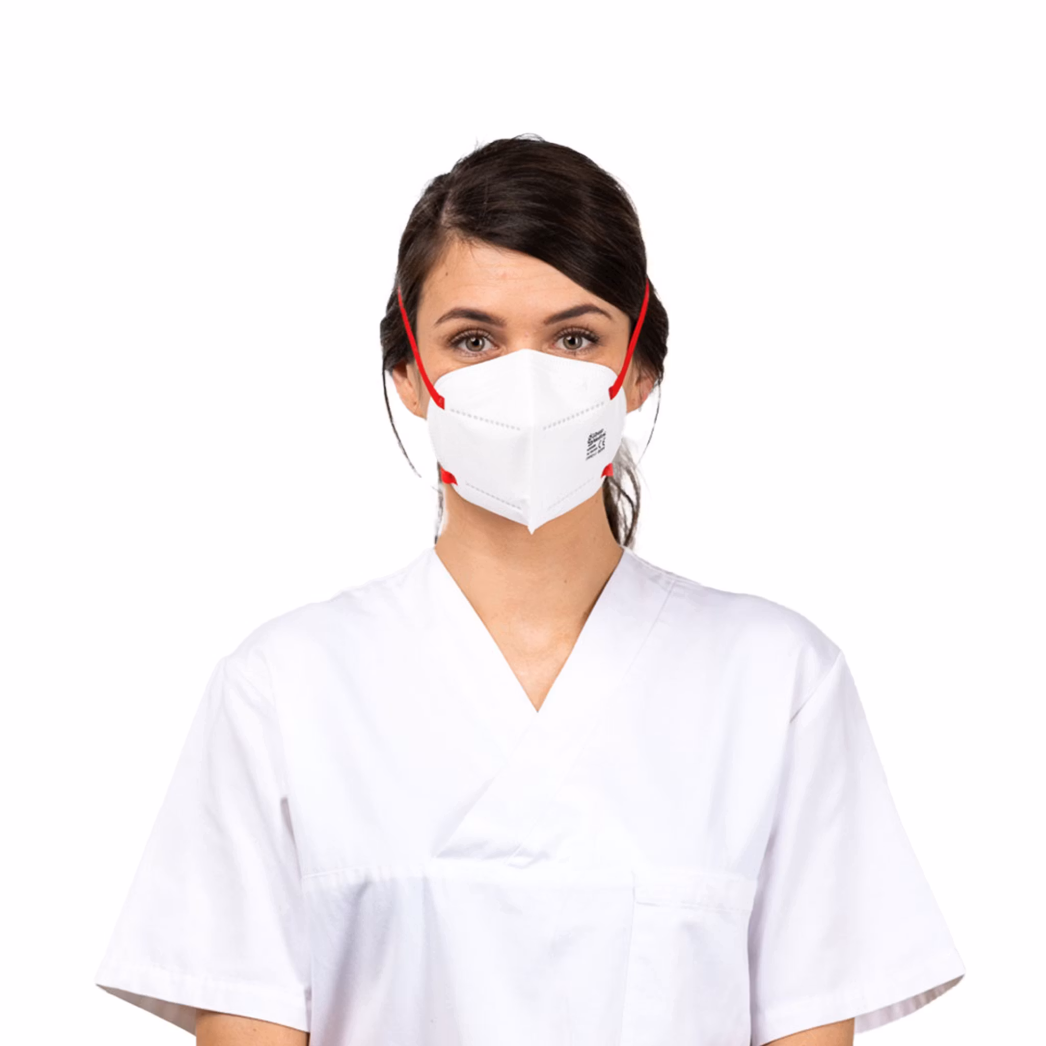 Filtrerande halvmask FFP3 med huvudband – Vit (10-pack) | Gibson Medical