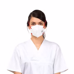 Filtrerande halvmask FFP3 med huvudband – Vit (10-pack) | Gibson Medical