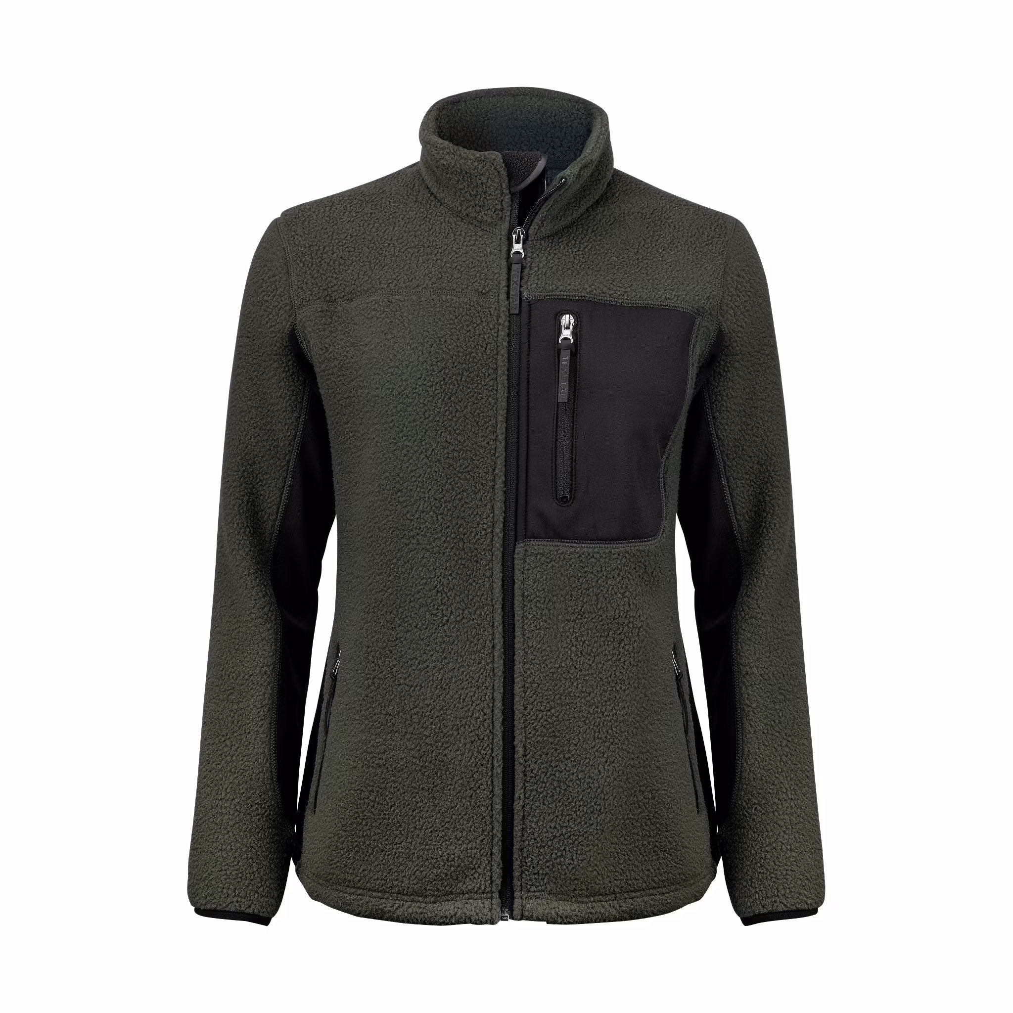 Fleecejacka för dam i återvunnen polyester med bröstficka och dragkedjor | Texstar