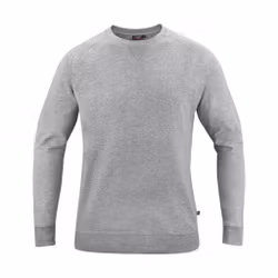 Sweatshirt i French Terry med rund hals och ribbade detaljer | Texstar