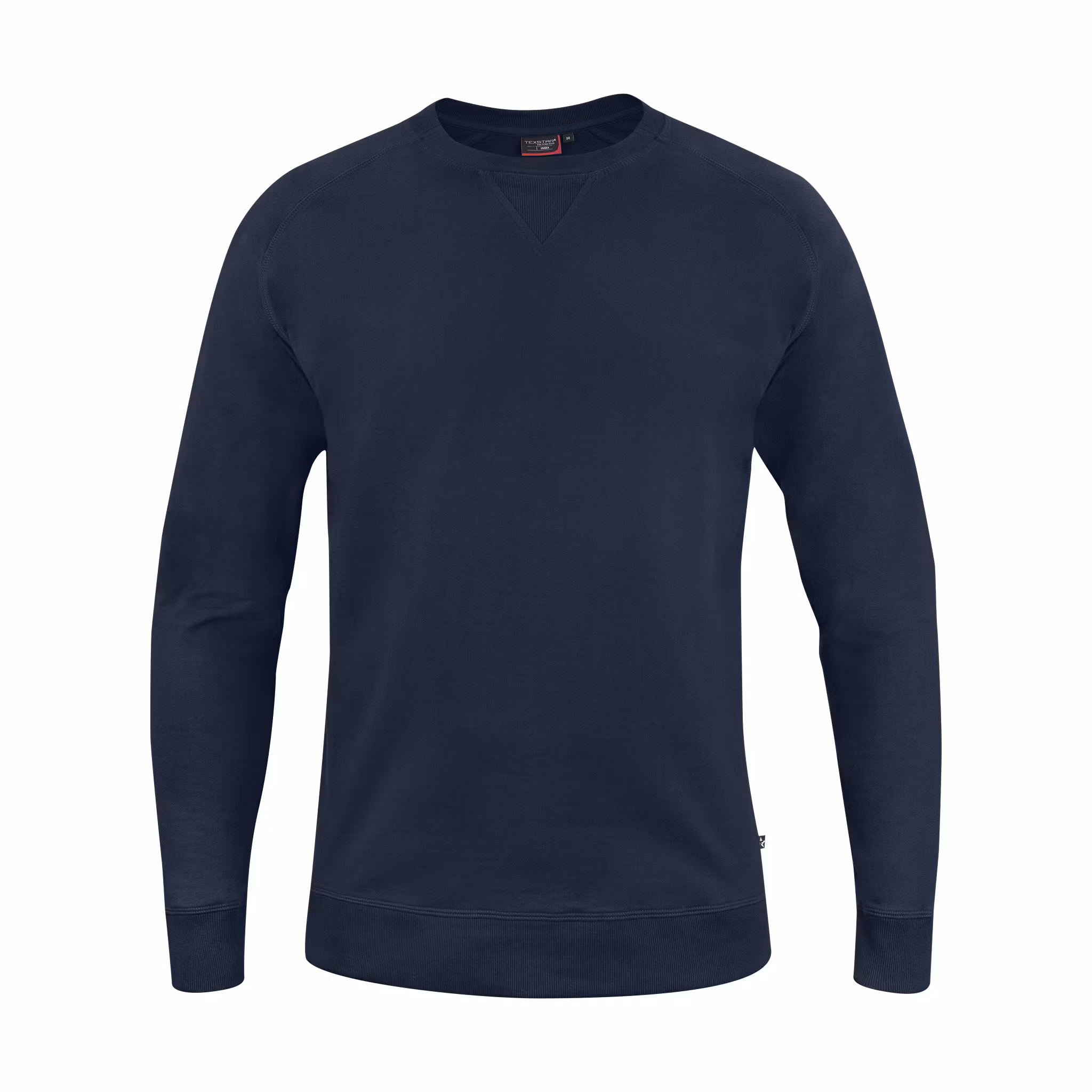 Sweatshirt i French Terry med rund hals och ribbade detaljer | Texstar