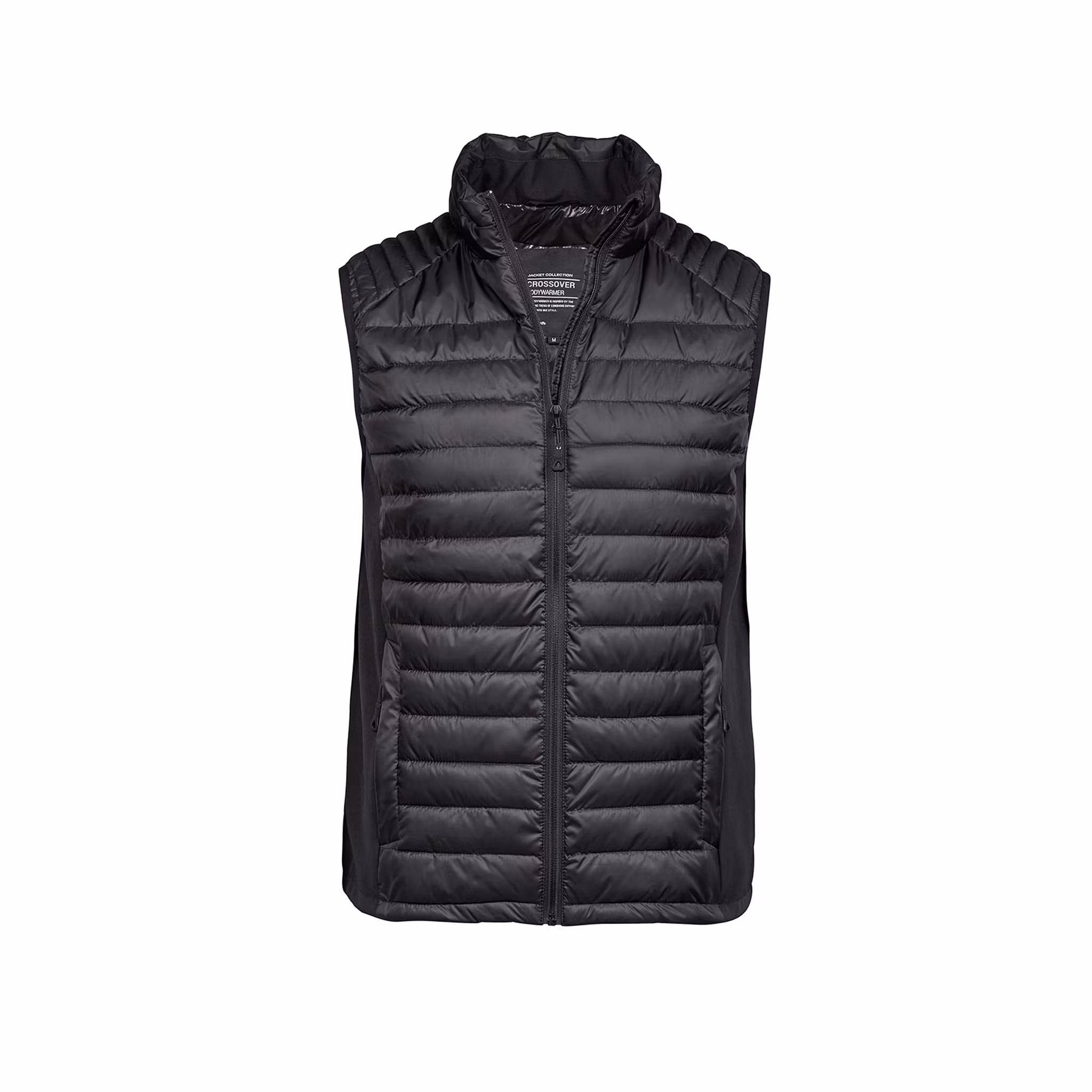 Vadderad svart väst i återvunnen polyester för herr | Tee Jays
