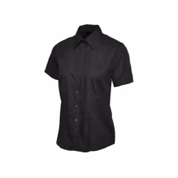 Poplinskjorta med kort ärm i polyester & bomull för dam | Uneek