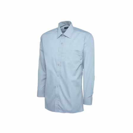 Poplinskjorta med lång ärm i polyester & bomull | Uneek
