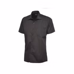 Poplinskjorta med kort ärm i polyester & bomull för herr | Uneek