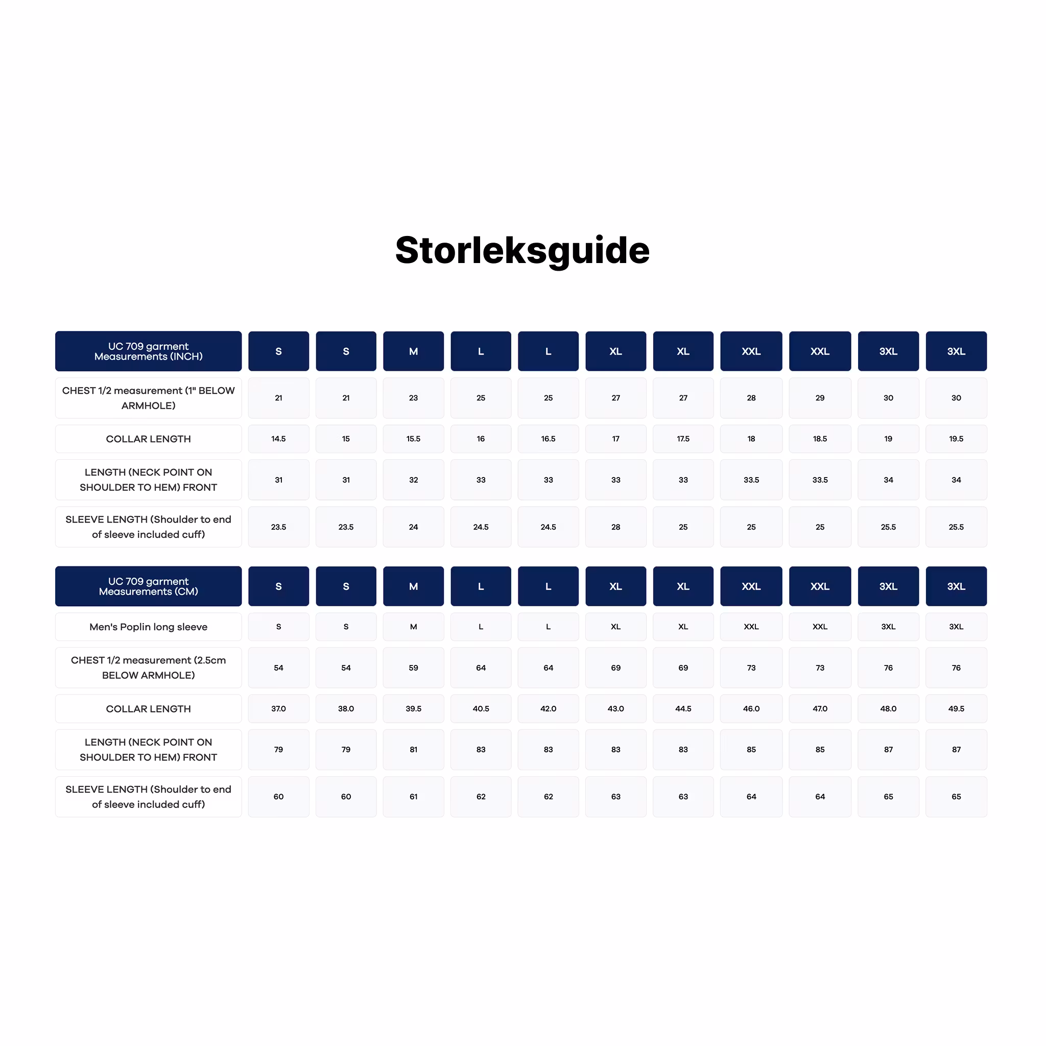 Poplinskjorta med lång ärm i polyester & bomull | Uneek