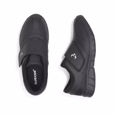 Anatomiska sneakers i mikrofiber med kardborre och halkfri sula | Suecos