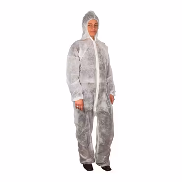 Skyddsdräkt för engångsbruk i nonwoven med huva - 50-pack | Abena