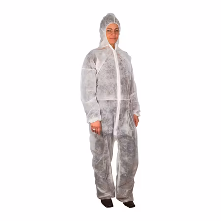 Skyddsdräkt för engångsbruk i nonwoven med huva - 50-pack | Abena