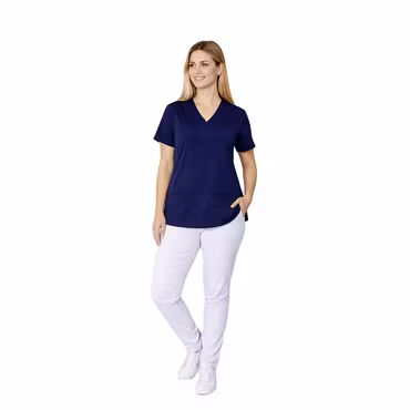 Figursydd damtunika med V-ringning och stretch | Exner