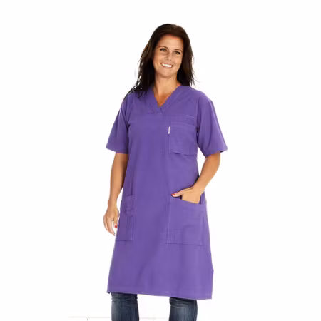 Lila klänning i 100% krinklad bomull | TK Design