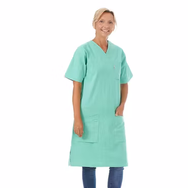 Turkos klänning i 100% krinklad bomull | TK Design