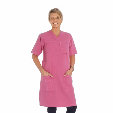 Mellanrosa klänning i 100% krinklad bomull | TK Design