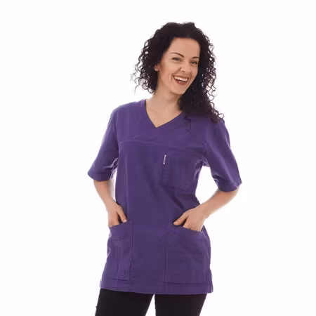 Lila tunika i 100% krinklad bomull | TK Design