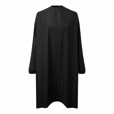 Vattentät svart salongskappa med långa ärmar | Premier