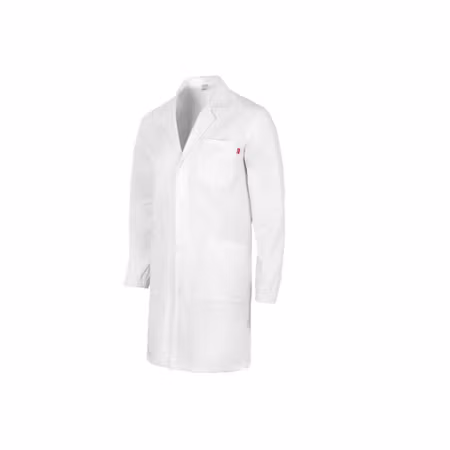 Medicinsk rock i 100% bomullstwill med tryckknappar och fickor | Velilla