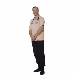 Vårdbussarong med stretchpaneler och raglansöm | Texstar