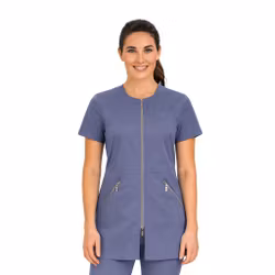 Figursydd vårdtopp med 2-vägsdragkedja och stretchtyg | Texstar