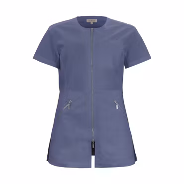 Figursydd vårdtopp med 2-vägsdragkedja och stretchtyg | Texstar