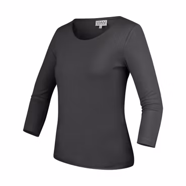 Mjuk topp i modal med rundad urringning och trekvartsärm | Texstar