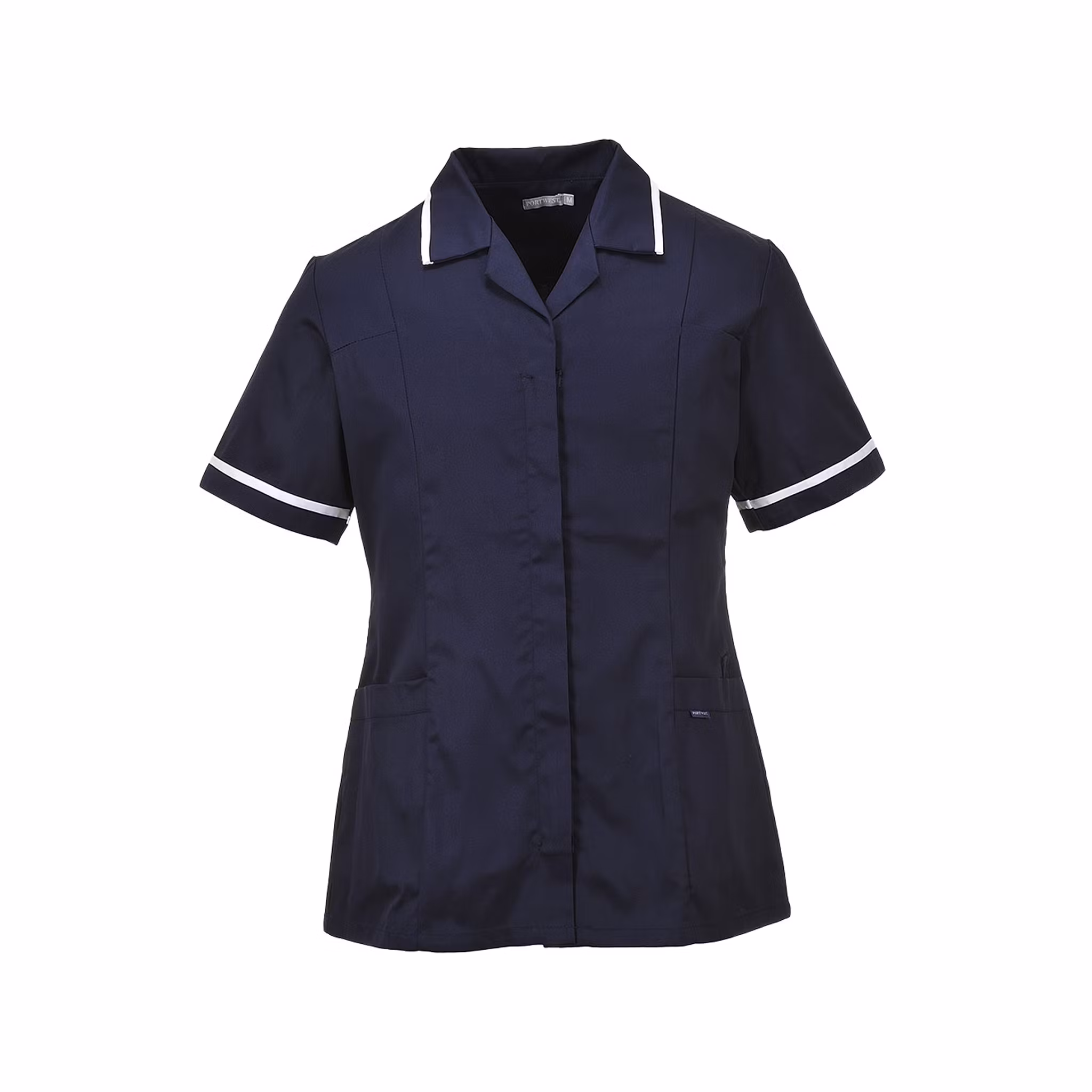 Klassisk marinblå vårdtunika med rörelsefri rygg & dolda fickor för dam | Portwest