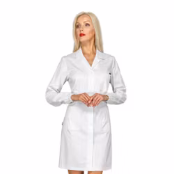 Vårdarkrock för dam med tryckknappar och bröstficka | Isacco