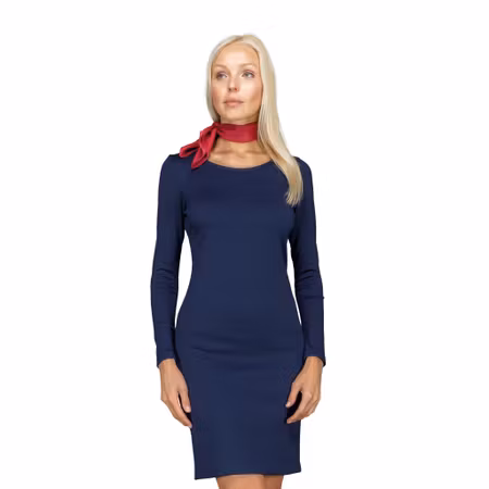 Vårdklänning i stretchig Jersey Milano med långa ärmar | Isacco