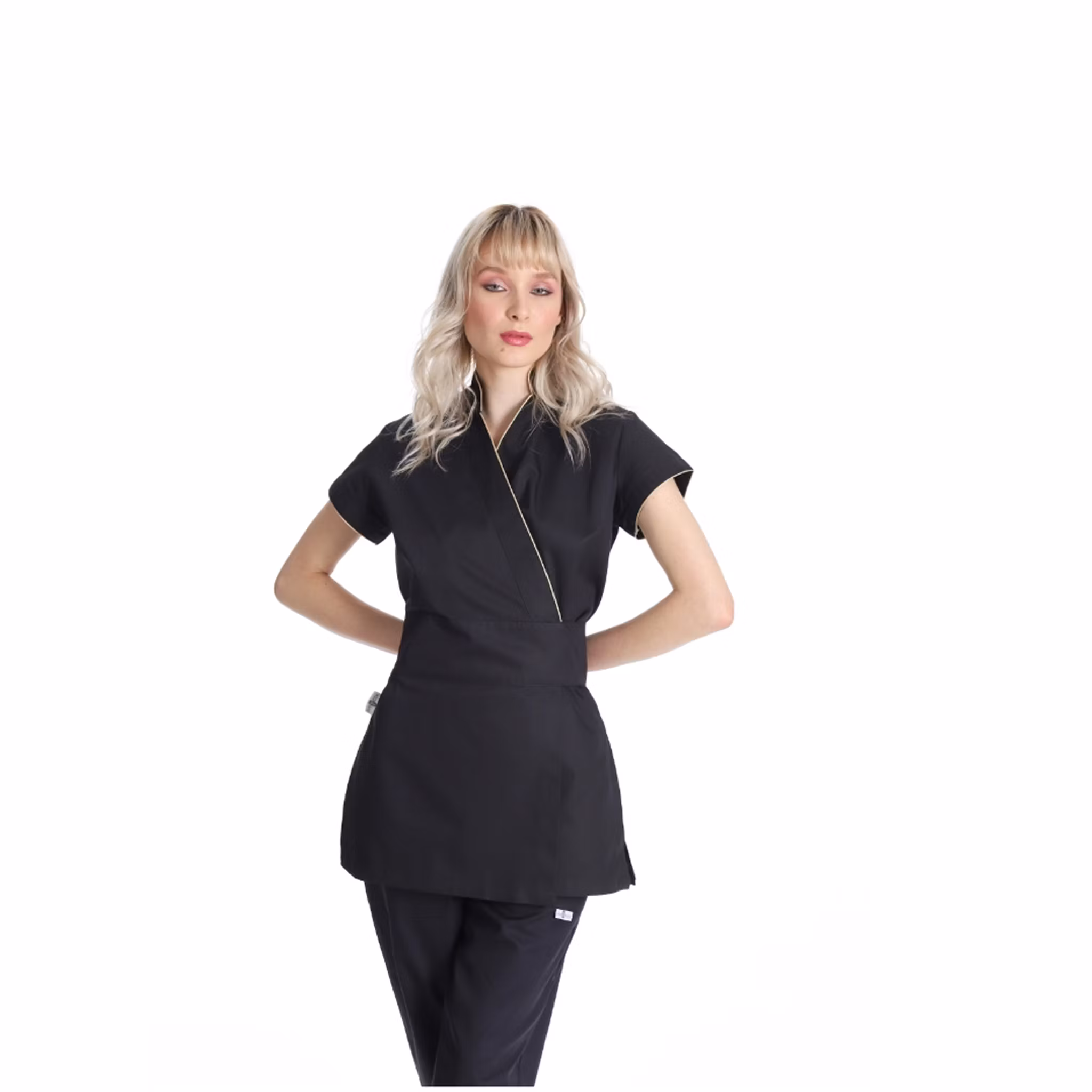 Arbetskimono i italiensk bomull med justerbar passform för dam | West Rose