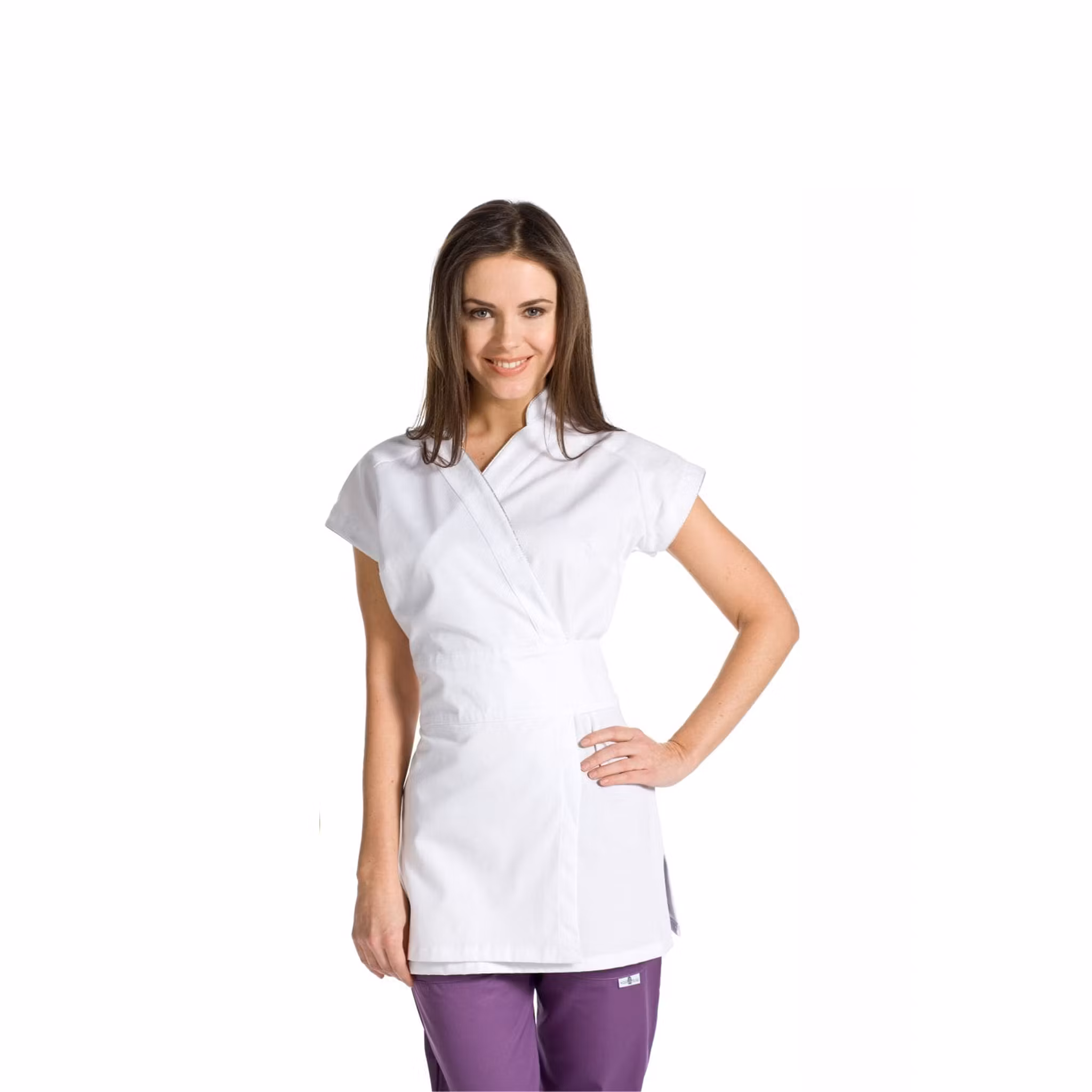 Arbetskimono i italiensk bomull med justerbar passform för dam | West Rose