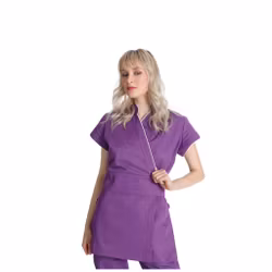 Arbetskimono i italiensk bomull med justerbar passform för dam | West Rose