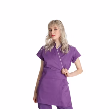 Arbetskimono i italiensk bomull med justerbar passform för dam | West Rose