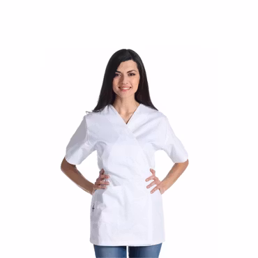 Aiko arbetskimono i italiensk bomull med justerbar passform för dam | West Rose