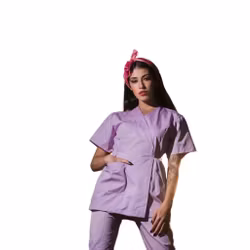 Aiko arbetskimono i italiensk bomull med justerbar passform för dam | West Rose