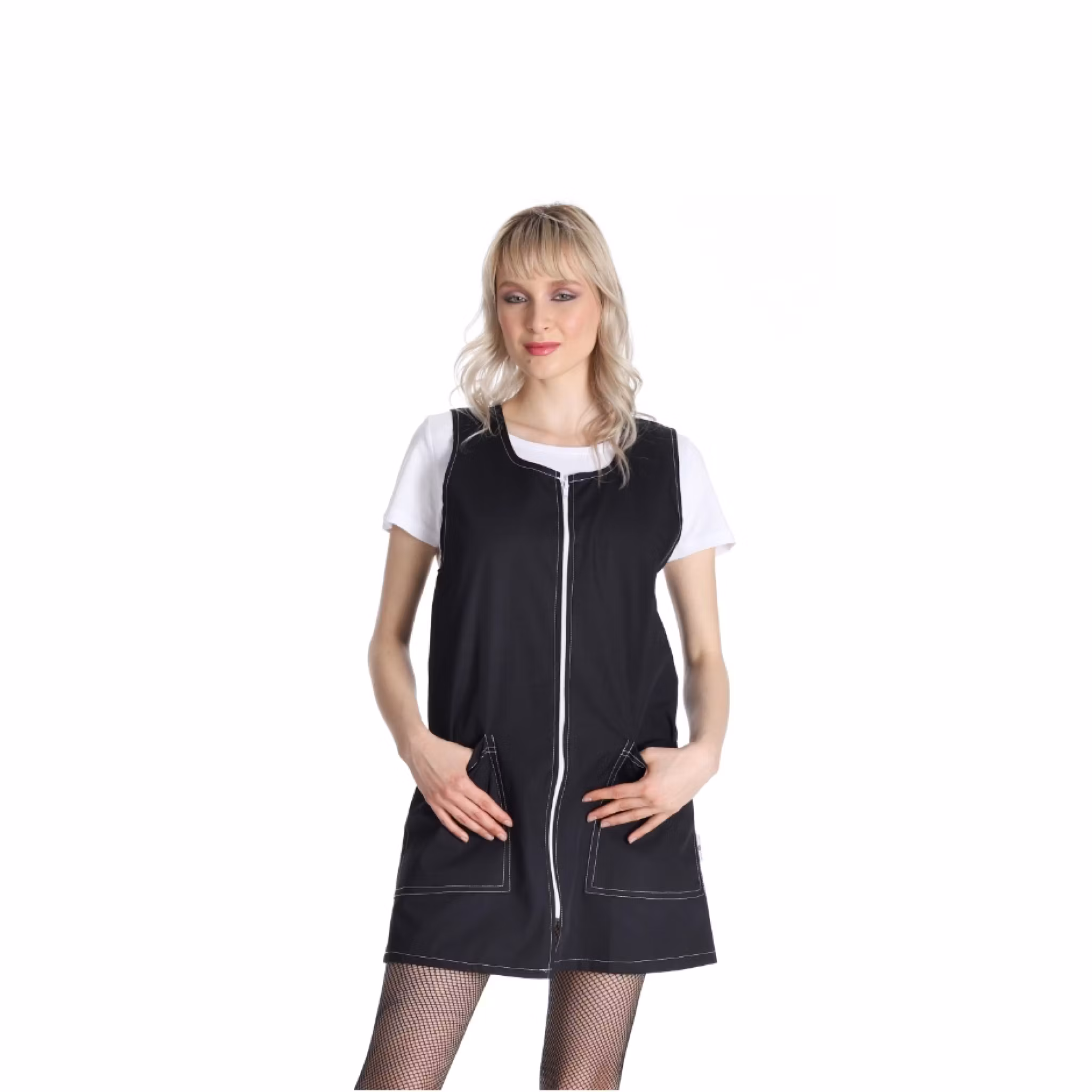 Jennifer arbetströja i polyester & bomull med dragkedja för dam | West Rose