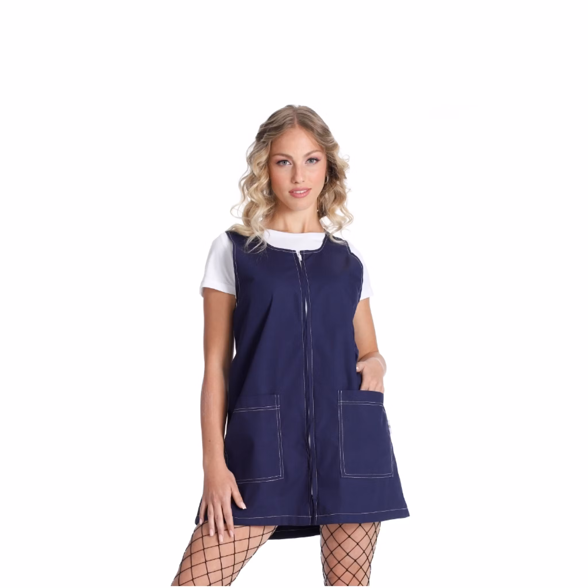 Jennifer arbetströja i polyester & bomull med dragkedja för dam | West Rose