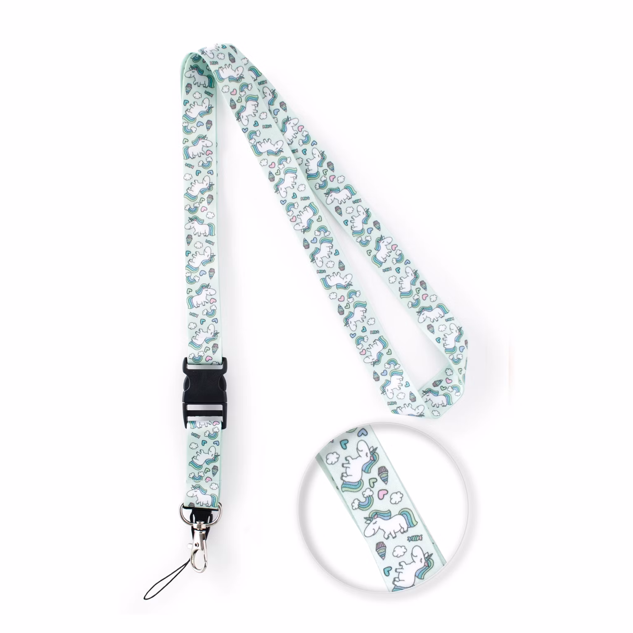 Nyckelband med hängande rem i tyg | Calzame