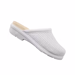 Toffel i läder med viskoelastisk sula och halkskydd | Calzame