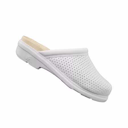 Toffel i läder med viskoelastisk sula och halkskydd | Calzame