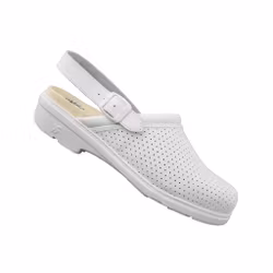 Sanitär läderträsko med rem och viskoelastisk sula | Calzame