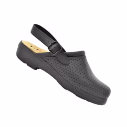 Sanitär läderträsko med rem och viskoelastisk sula | Calzame