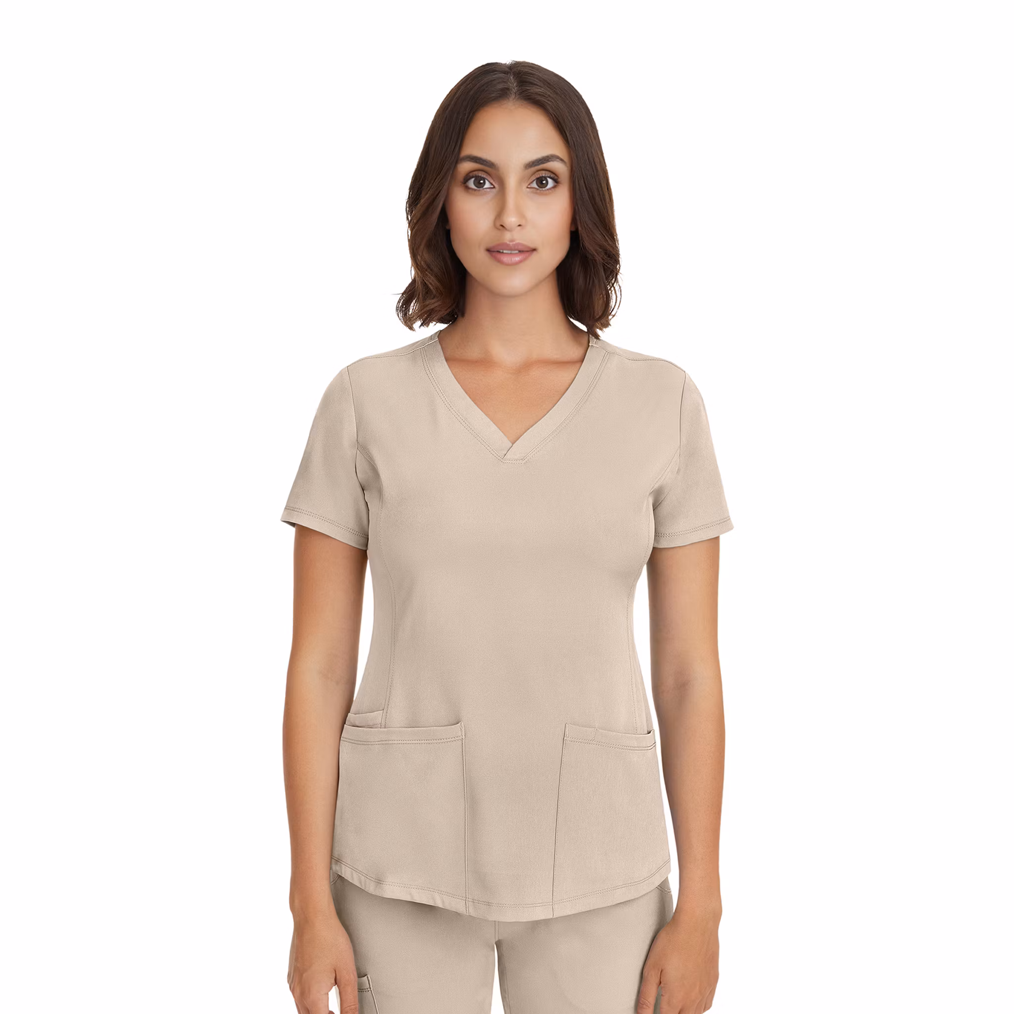 Monica vårdtunika med V-ringning, stretch och flera fickor | Healing Hands