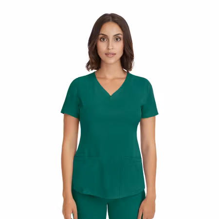 Vårdtunika med V-ringning, stretch och flera fickor - Monica | Healing Hands