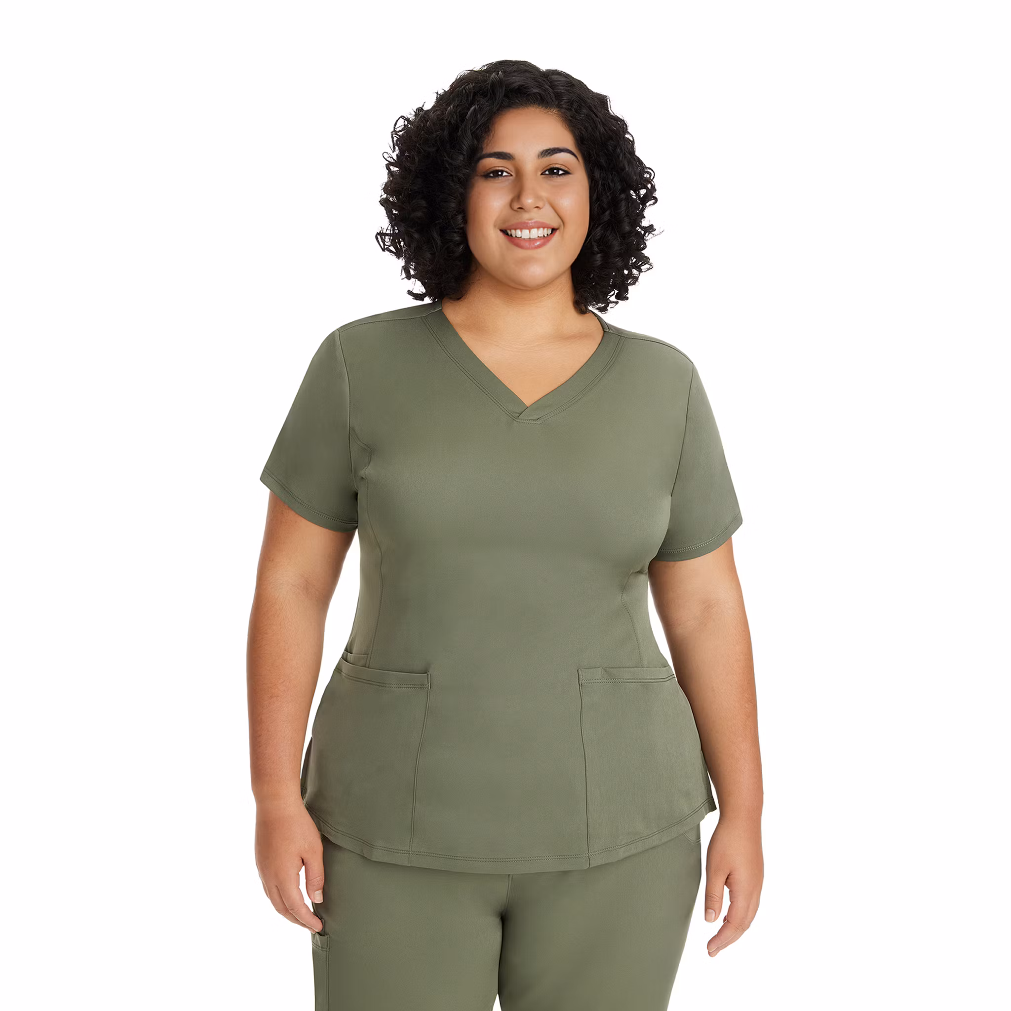 Monica vårdtunika med V-ringning, stretch och flera fickor | Healing Hands