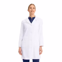 Faye laboratorierock i twill med stretch och knäppning fram | Healing Hands