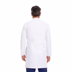 Luke laboratorierock i twill med modern passform och knäppning fram | Healing Hands