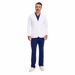 Leo laboratorierock i twill med stretch och klassisk passform | Healing Hands