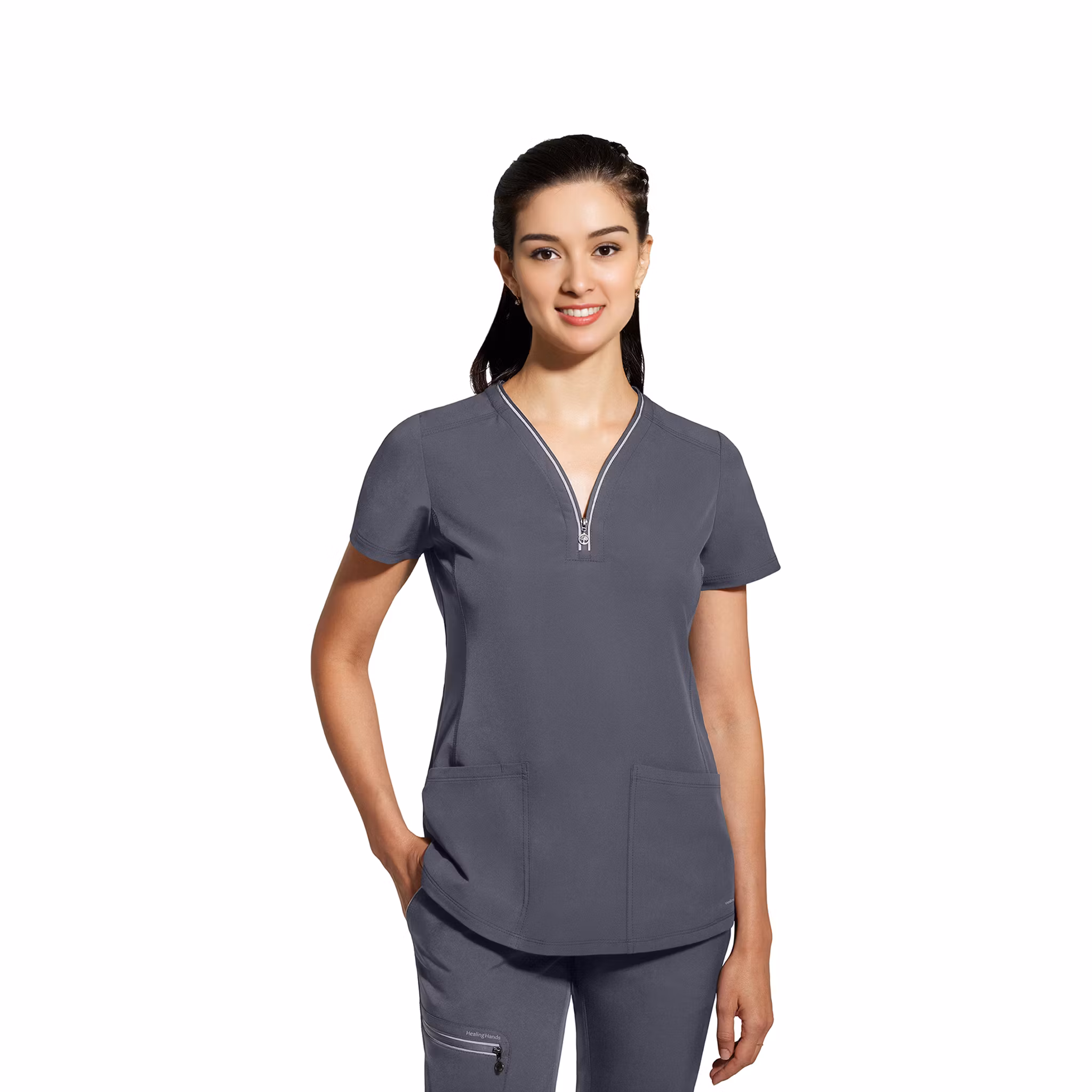 Sonia vårdtopp med dragkedja och fyrvägsstretch för dam | Healing Hands